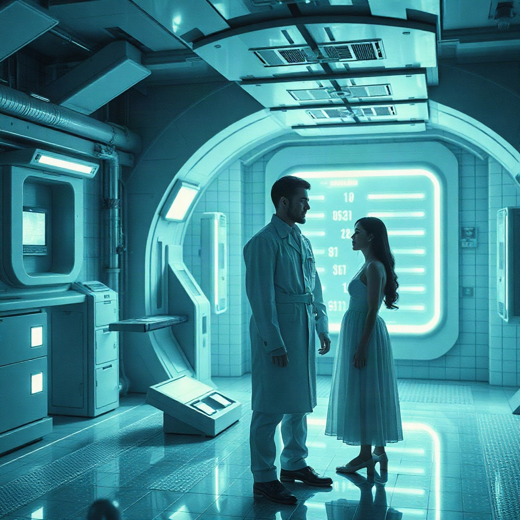 科幻爱情短剧《量子情书》未来实验室场景
